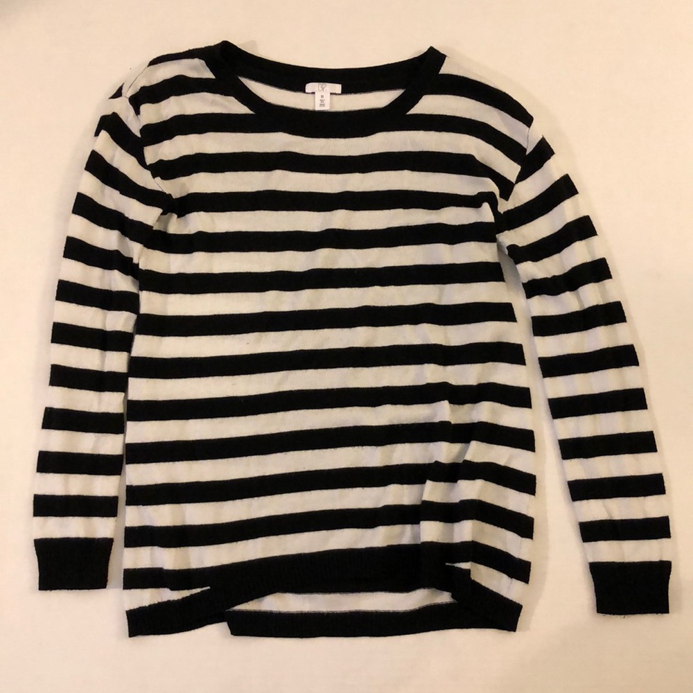 XS Nordstrom BP black/white striped sweater